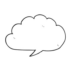 carton cloud speech bubble