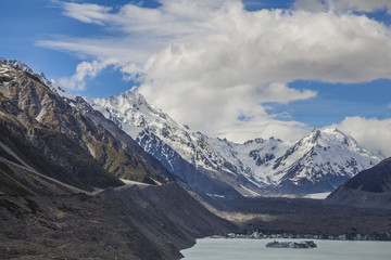 Gletscher See am Mount Cook National Park Neuseeland