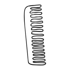 black and white cartoon comb