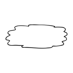Fototapeta premium black and white cartoon puddle