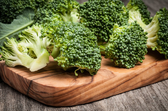 Fresh raw organic broccoli 