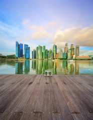 Obraz premium Singapore Skyline and view of Marina Bay