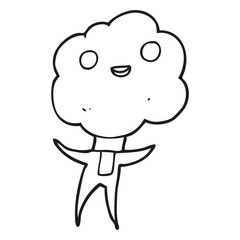 cute cloud head creature