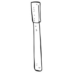 black and white cartoon pen