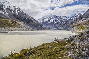Obraz premium Gletscher See am Mount Cook National Park Neuseeland