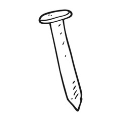 black and white cartoon nail