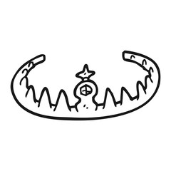black and white cartoon tiara © lineartestpilot