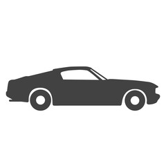 Old vintage classic car icon. Vector illustration