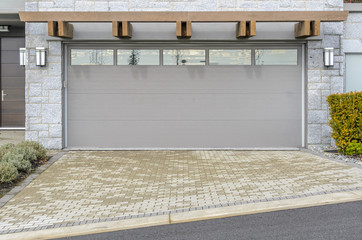 Garage door in Vancouver, Canada.
