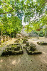 Mayan Pyramid in Coba. Mexico.
