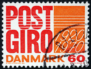 Postage stamp Denmark 1970 Post Office Bank