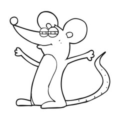black and white cartoon mouse