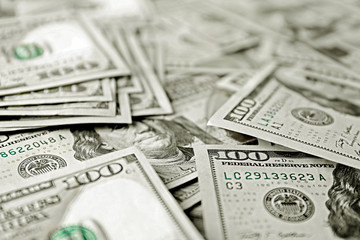 Many hundred dollars cash money as background