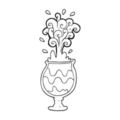 black and white cartoon weird cocktail