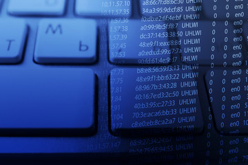 Computer keyboard with program code