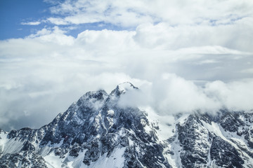 Fototapeta na wymiar Mount Cook und die Südalpen von oben