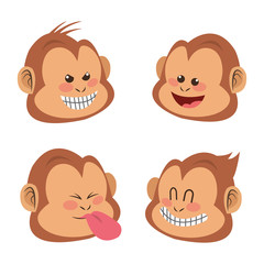 Monkey cartoon design 