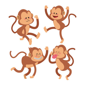 Monkey cartoon design 