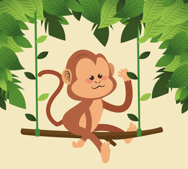 Monkey cartoon design 