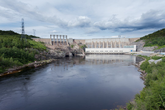 Outardes River Hydro Dam Quebec Canada