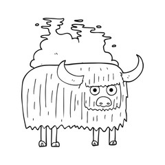 black and white cartoon smelly cow