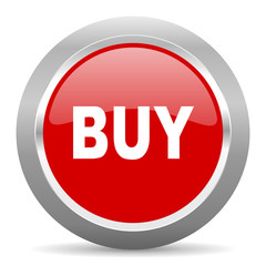 buy red metallic chrome web circle glossy icon
