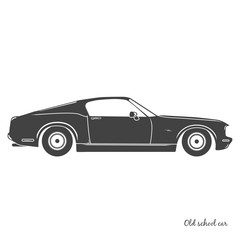 Fototapeta premium Old vintage classic car icon. Vector illustration