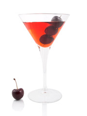 Manhattan cocktail with cherry
