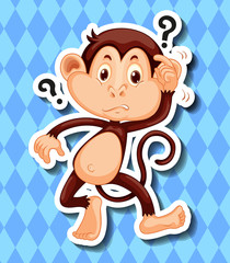 Monkey with question marks