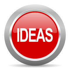 ideas red metallic chrome web circle glossy icon