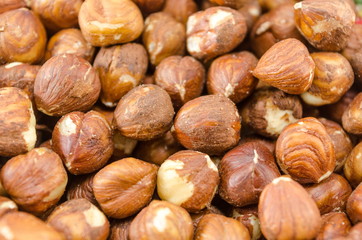 Hazelnuts background