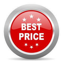 best price red metallic chrome web circle glossy icon