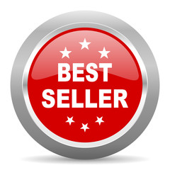 best seller red metallic chrome web circle glossy icon