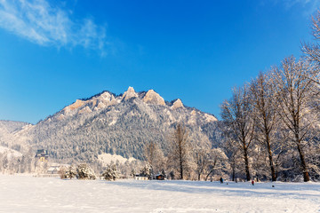 Winter Landscape In Pieniny Mountains, Three Crowns, Poland