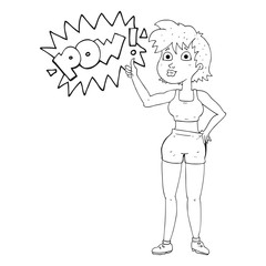 happy gym woman giving thumbs up symbol