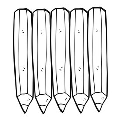 black and white cartoon color pencils