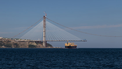 Construction of Yavuz Sultan Selim Bridge