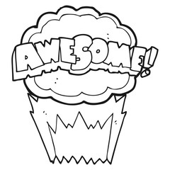 awesome black and white cartoon