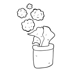 black and white cartoon box of tissues