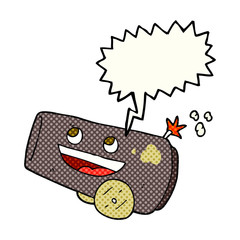 comic book speech bubble cartoon cannon