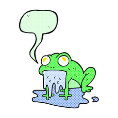 comic book speech bubble cartoon gross little frog