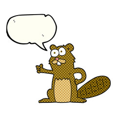comic book speech bubble cartoon beaver