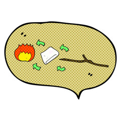comic book speech bubble cartoon toasted marshmallow