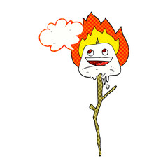 comic book speech bubble cartoon toasted marshmallow