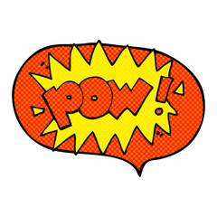 comic book speech bubble cartoon pow symbol