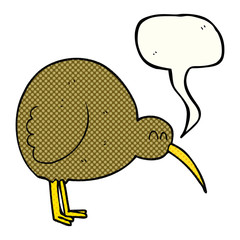 comic book speech bubble cartoon kiwi bird
