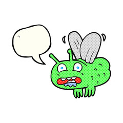 comic book speech bubble cartoon fly