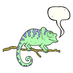 comic book speech bubble cartoon chameleon