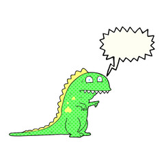 comic book speech bubble cartoon dinosaur