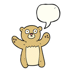 comic book speech bubble cartoon teddy bear